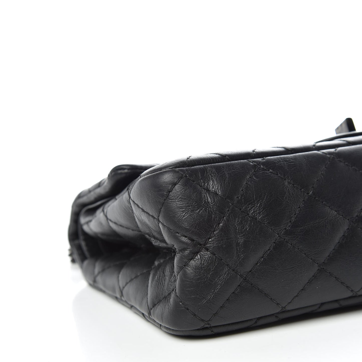Aged Calfskin Quilted 2.55 Reissue 225 Flap So Black