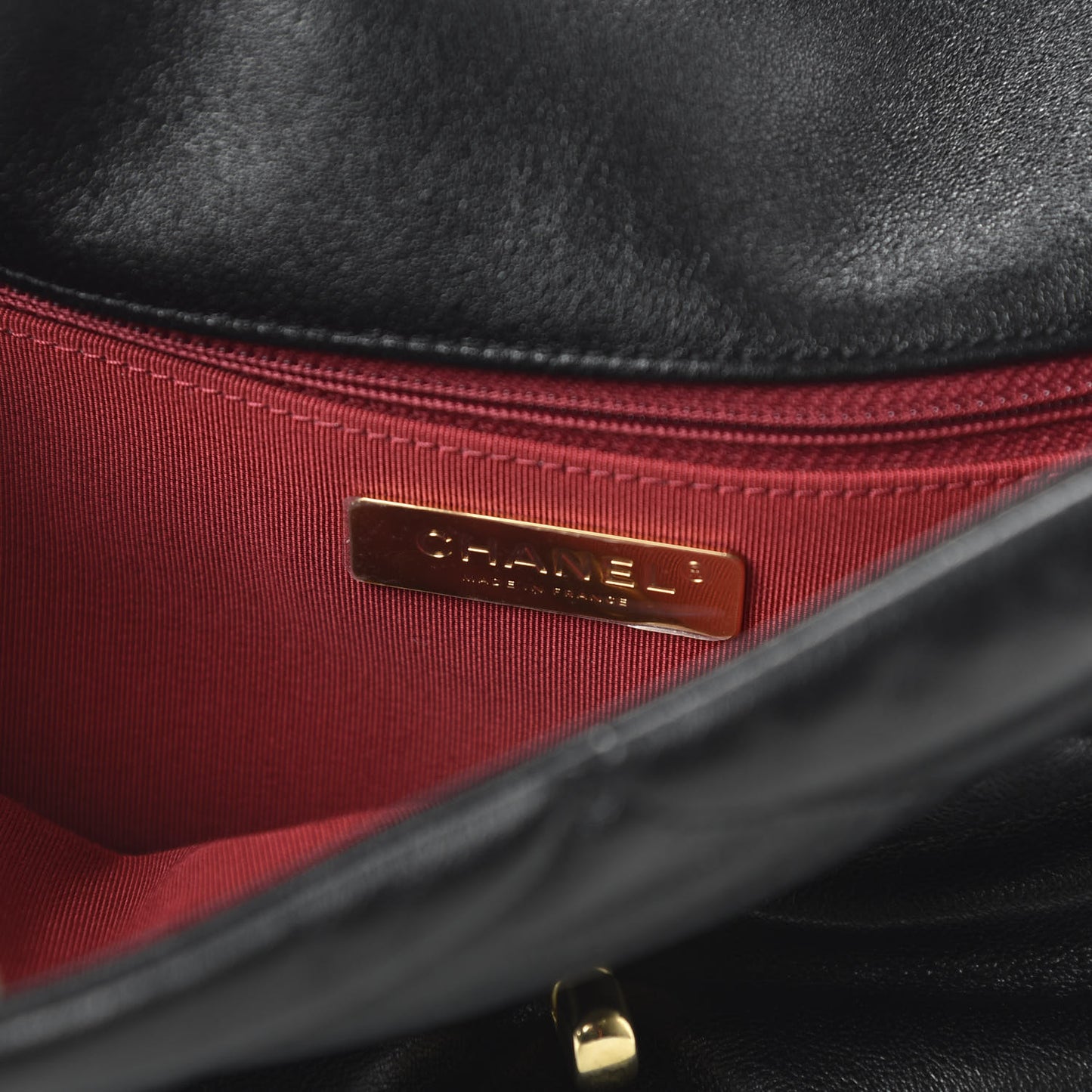 Lambskin Quilted Large 19 Flap Black