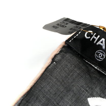 Chanel Cotton CC Coco Bandana Black Ecru 4 of 4