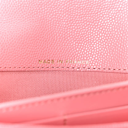 Chanel Caviar Quilted Large Gusset Flap Wallet Pink 6 of 10