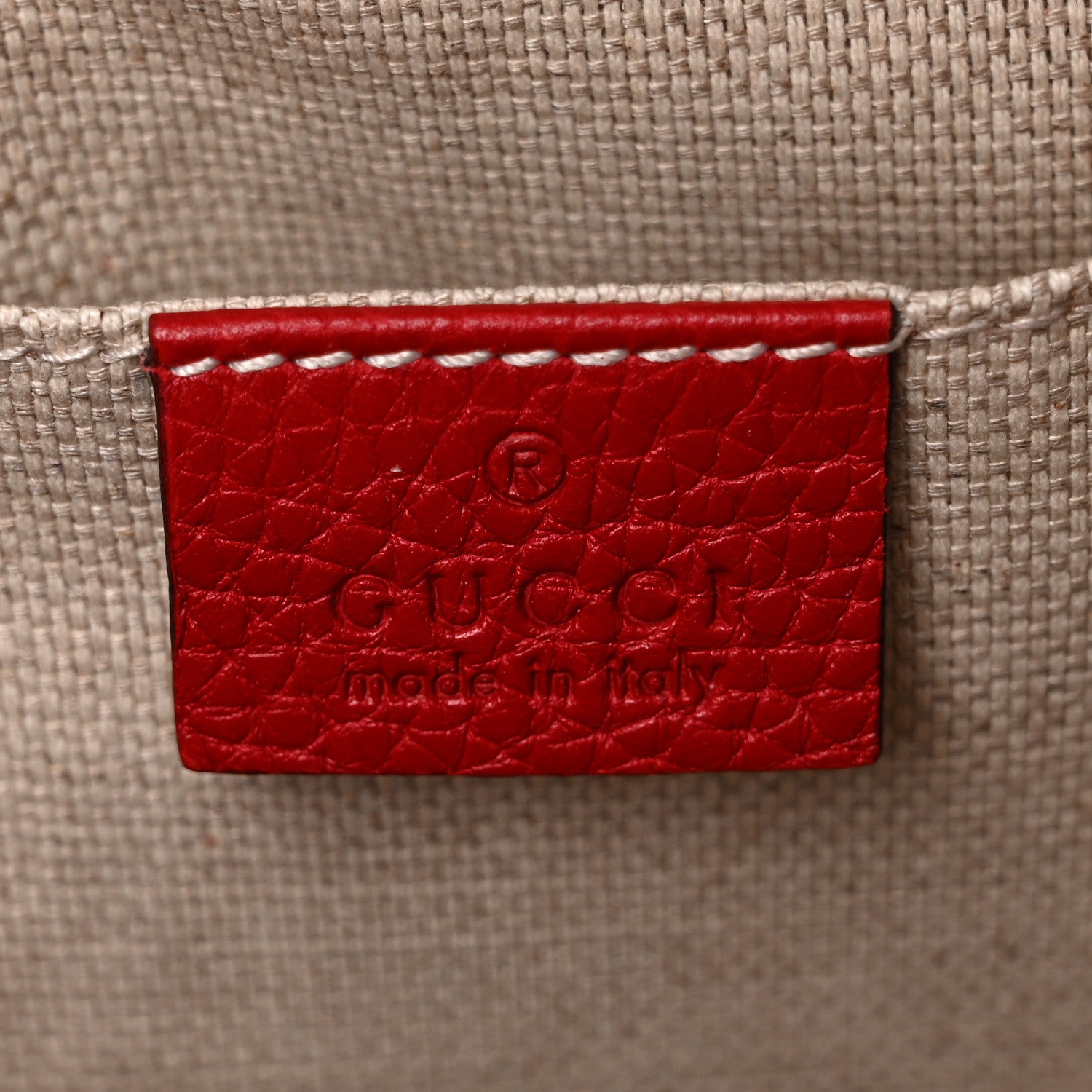 Gucci Pebbled Calfskin Small Soho Disco Bag Vibrant Red 5 of 8