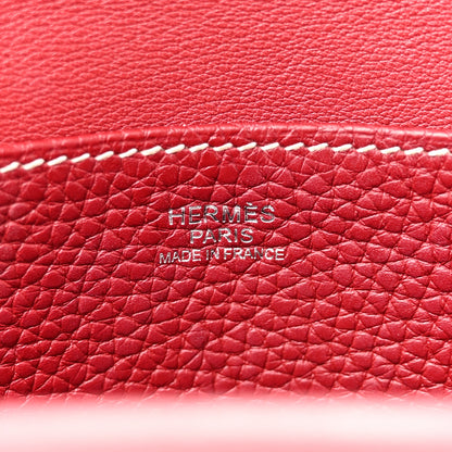 Hermes Taurillon Clemence Halzan 31 GM Rouge H 6 of 13