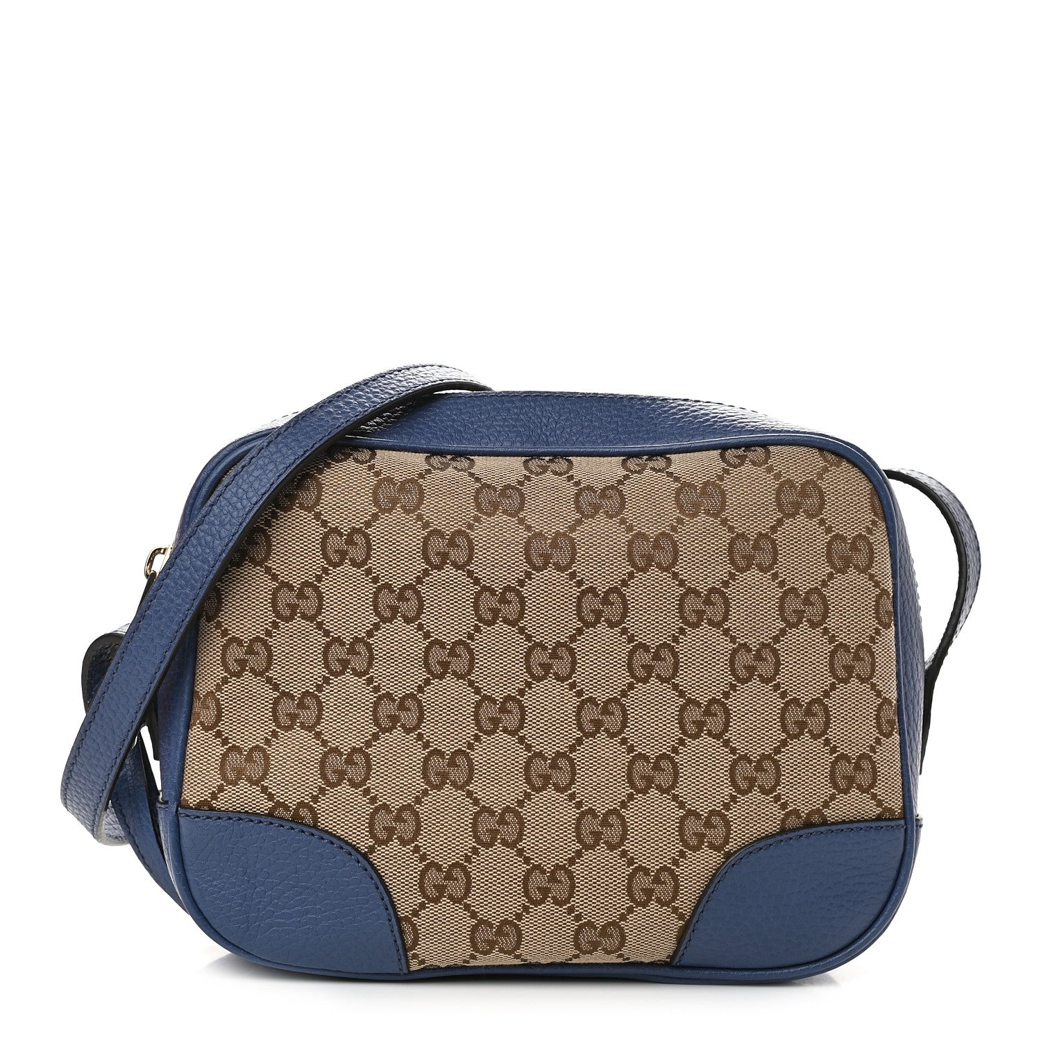 Gucci Monogram Dollar Calfskin Mini Bree Messenger Bag Beige Ebony Caspian 1 of 9