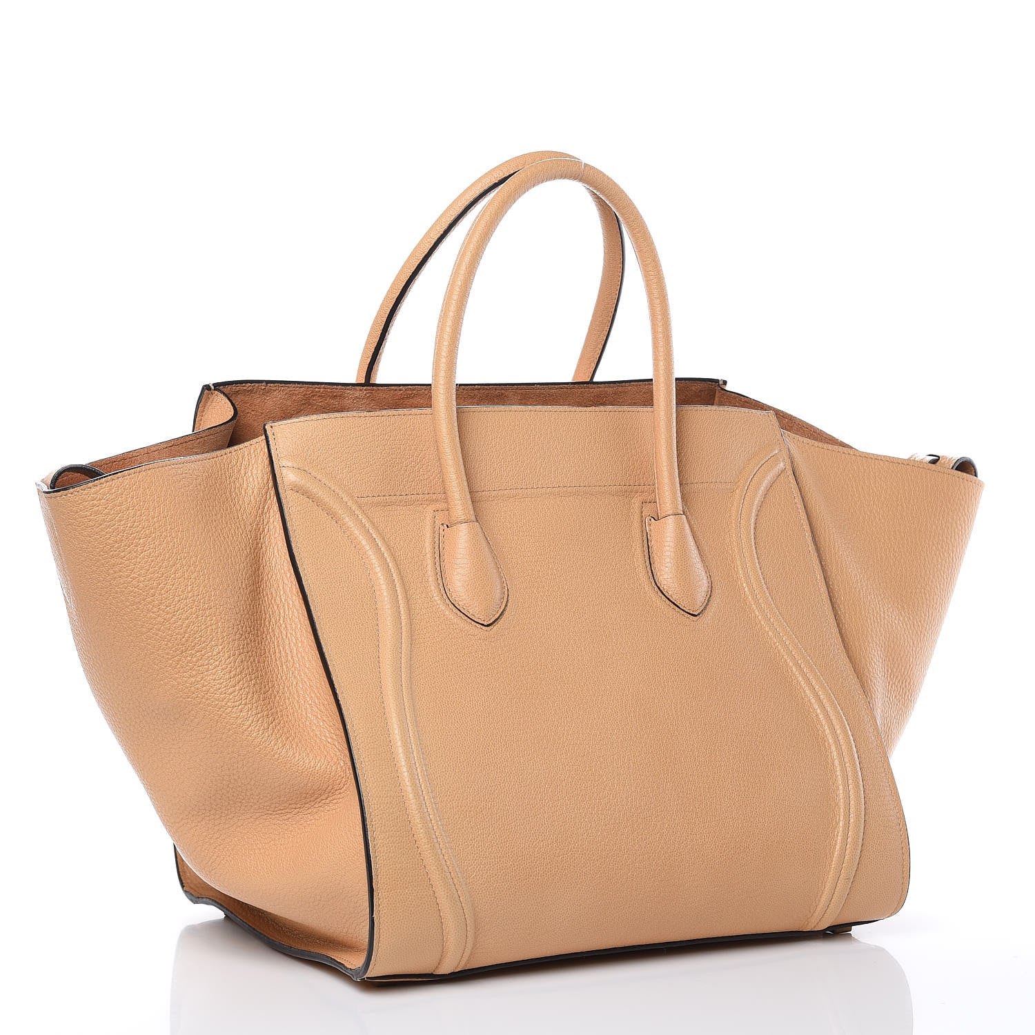 Celine Drummed Calfskin Medium Phantom Luggage Daffodil 3 of 11