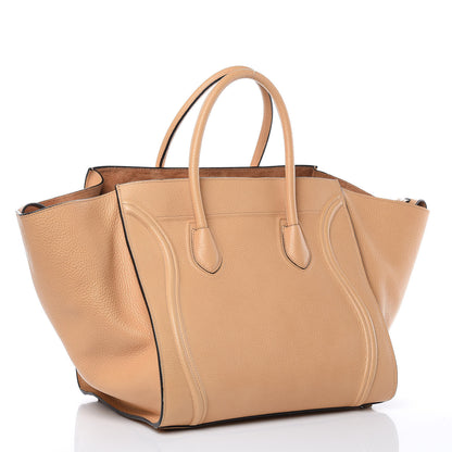 Celine Drummed Calfskin Medium Phantom Luggage Daffodil 3 of 11