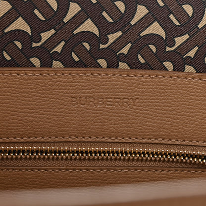 Burberry Calfskin TB Motif Embossed Medium Tote Camel 6 of 14