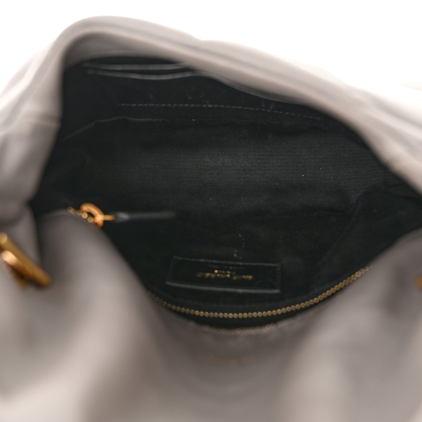 Lambskin Quilted Toy Loulou Puffer Monogram Chain Satchel Fog