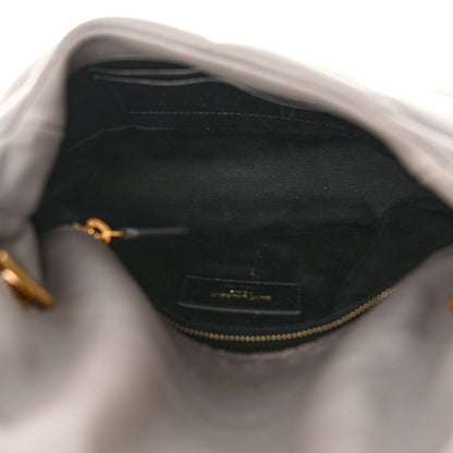 Saint Laurent Lambskin Quilted Toy Loulou Puffer Monogram Chain Satchel Fog 5 of 17