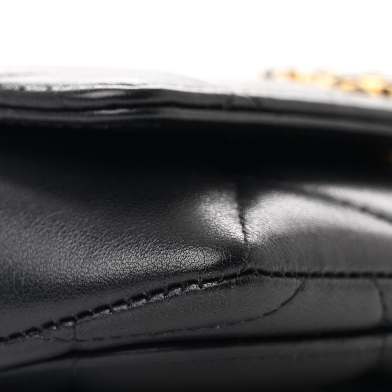 Chanel Goatskin Quilted Chanel 19 Glasses Case With Chain Black 10 of 13