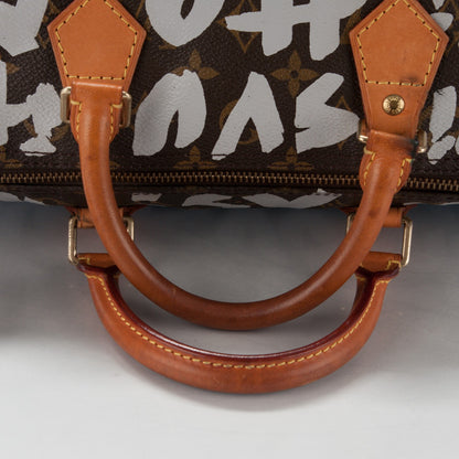 Louis Vuitton Monogram Graffiti Speedy 30 Silver 6 of 11