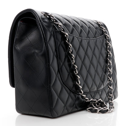 Chanel Lambskin Quilted Maxi Double Flap Black 3 of 12