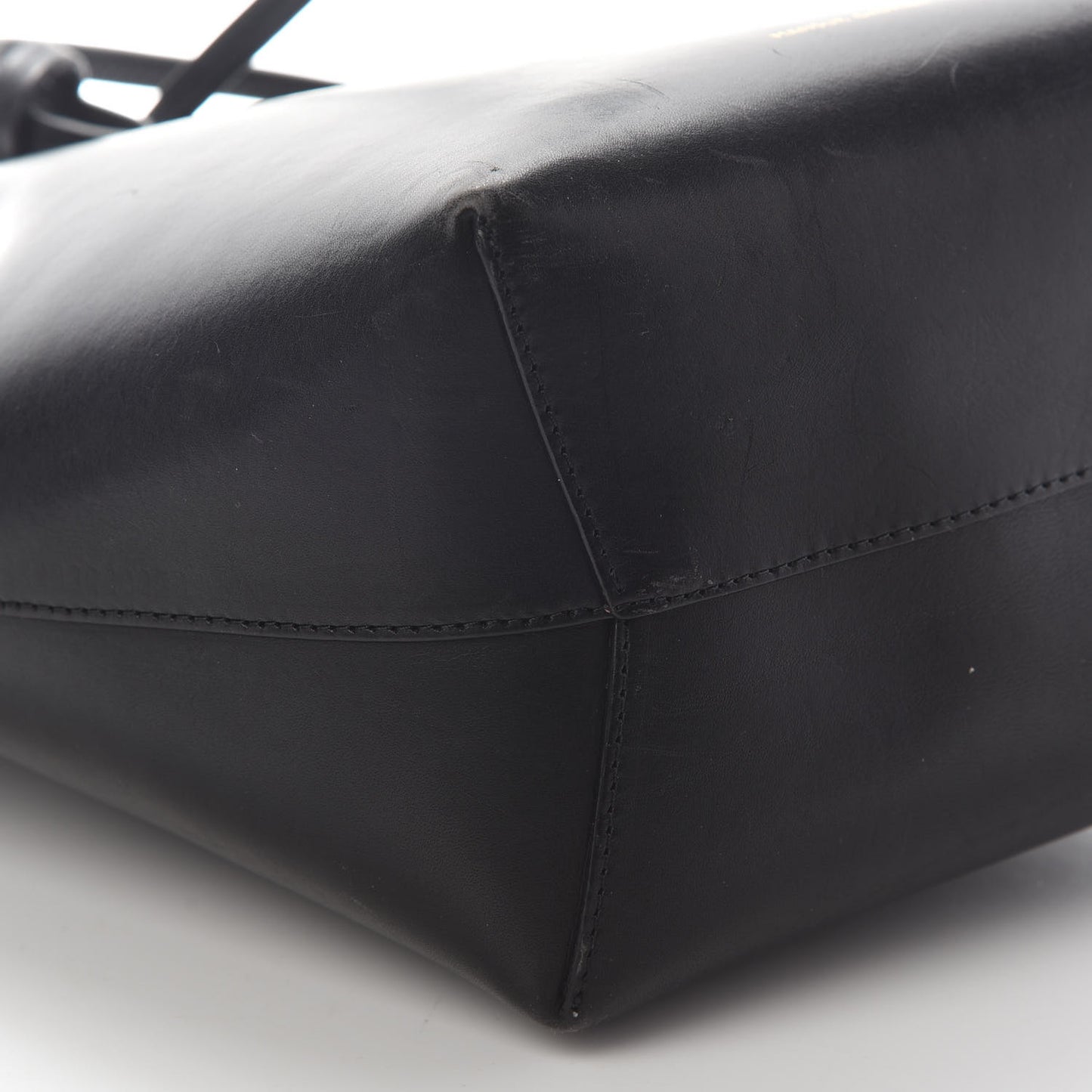 Calfskin Mini Bucket Bag Black Flamma