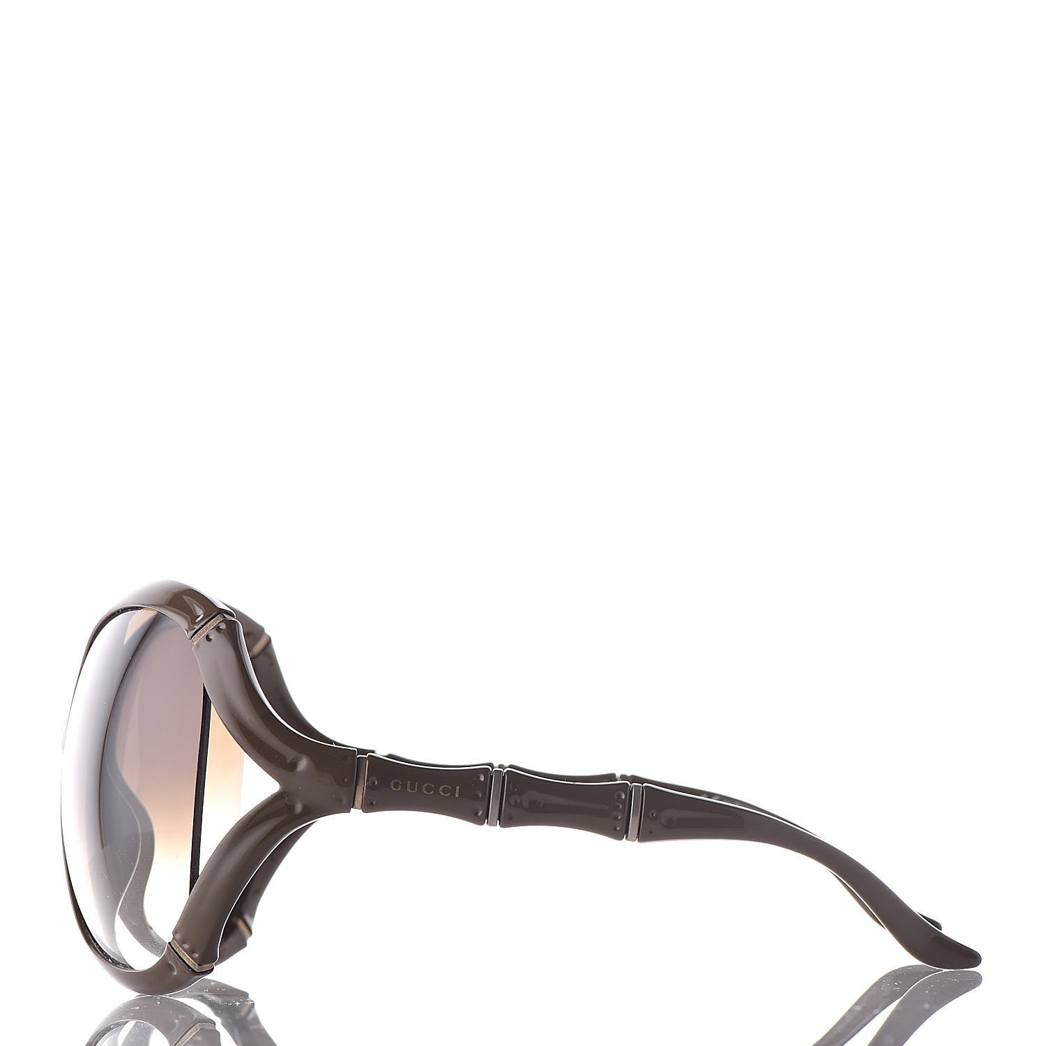 Gucci Oversized Oval Bamboo Sunglasses GG 3509S Brown 3 of 7