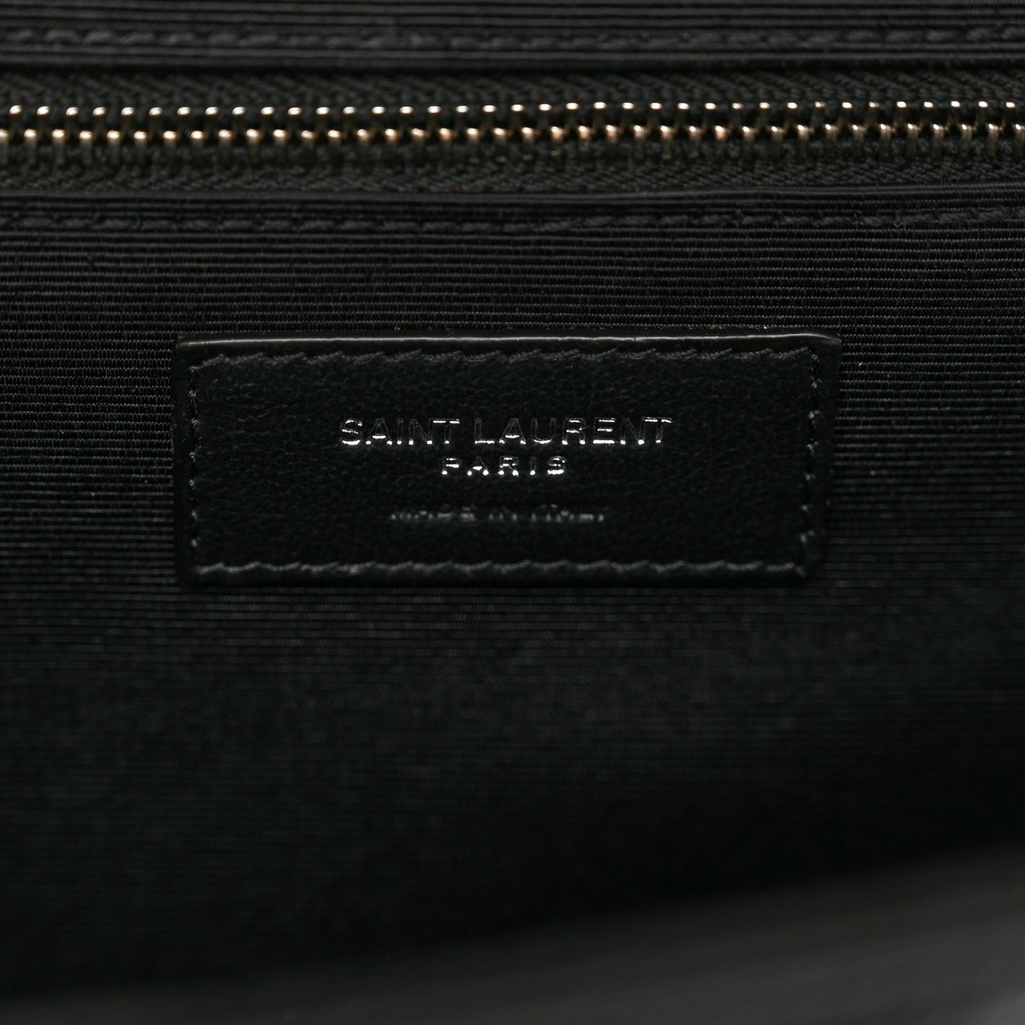 Grain De Poudre Textured Mixed Matelasse Large Triquilt Monogram Satchel Black