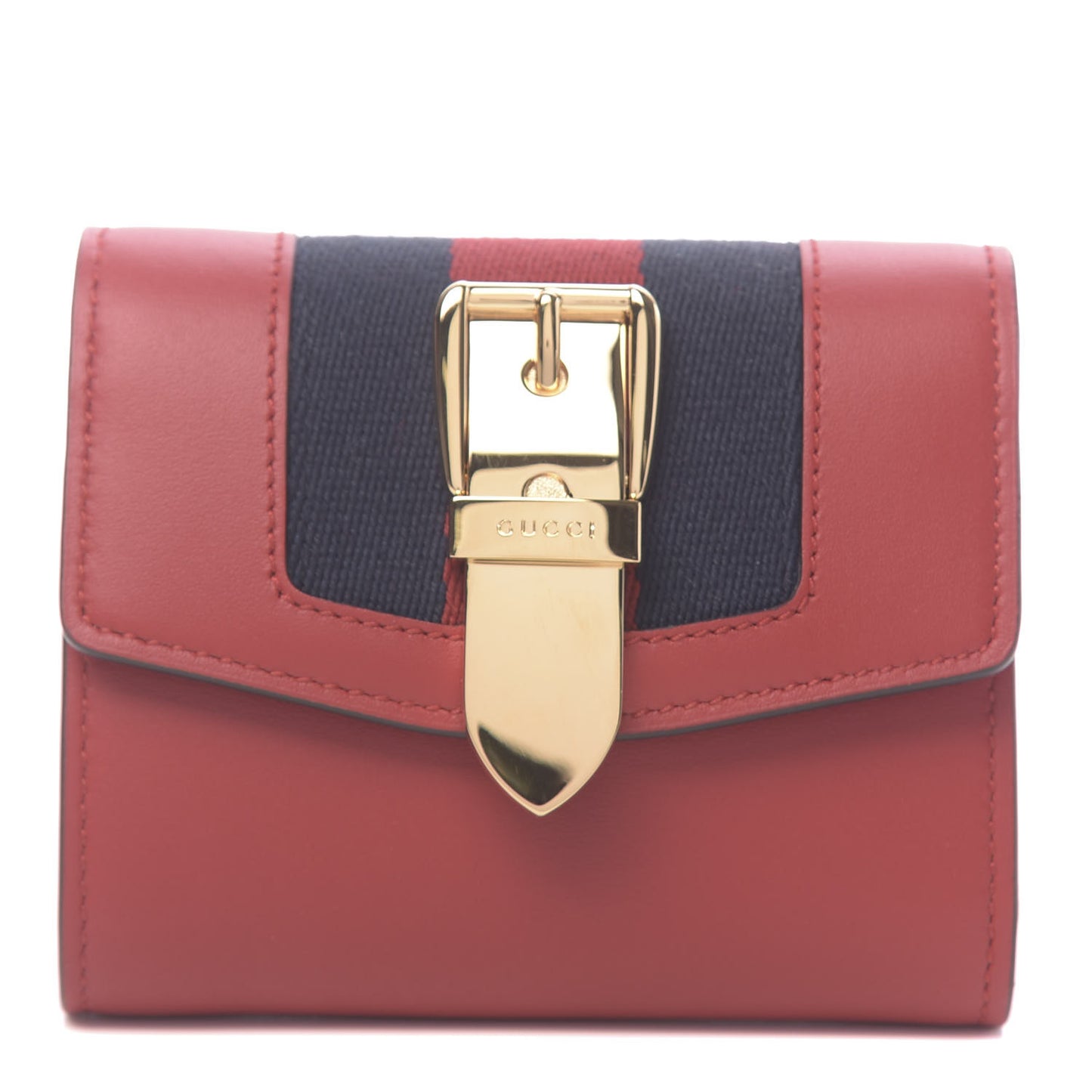 Calfskin Sylvie Wallet Hibiscus Red