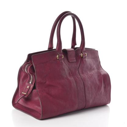 Saint Laurent Sheepskin Medium Cabas ChYc Black Cherry 3 of 11