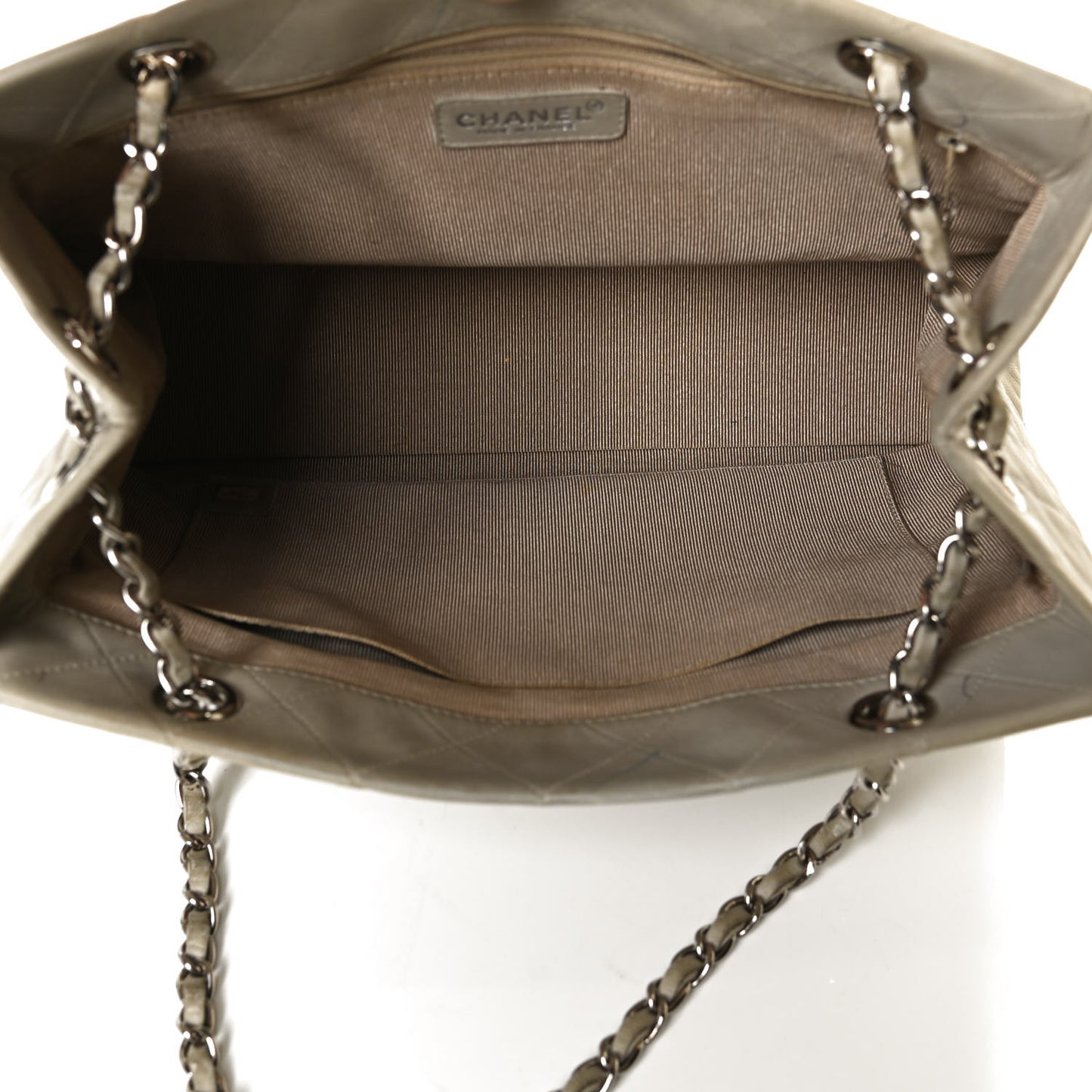 Lambskin Quilted CC Tote Grey