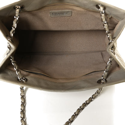 Chanel Lambskin Quilted CC Tote Grey 4 of 10