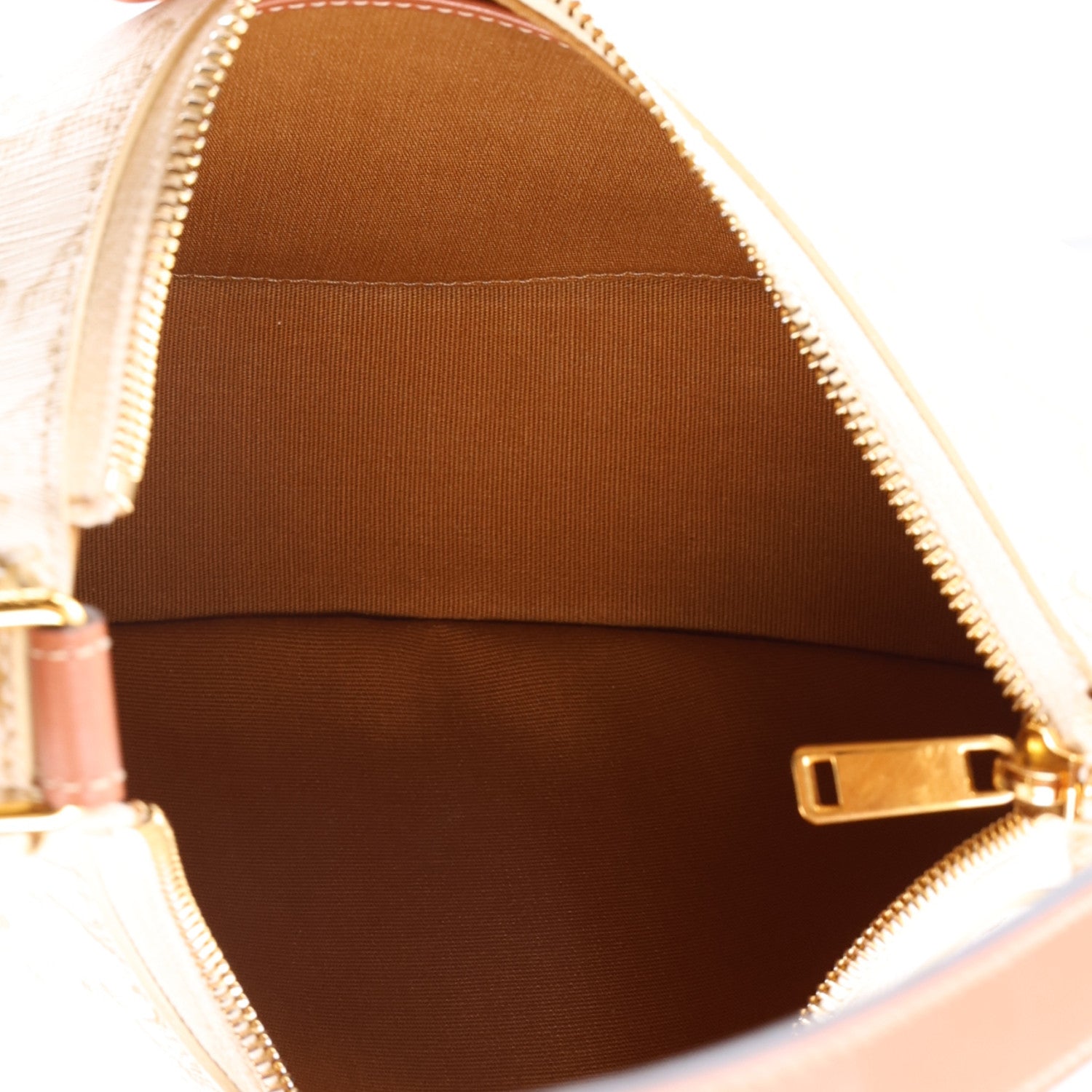 Celine Canvas Calfskin Ava Triomphe Shoulder Bag White 4 of 10