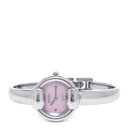 Gucci Stainless Steel Pink Mother of Pearl 25mm 1400L Quartz Watch 3 of 8