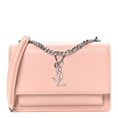 Saint Laurent Calfskin Monogram Sunset Chain Wallet Light Pink 1 of 6