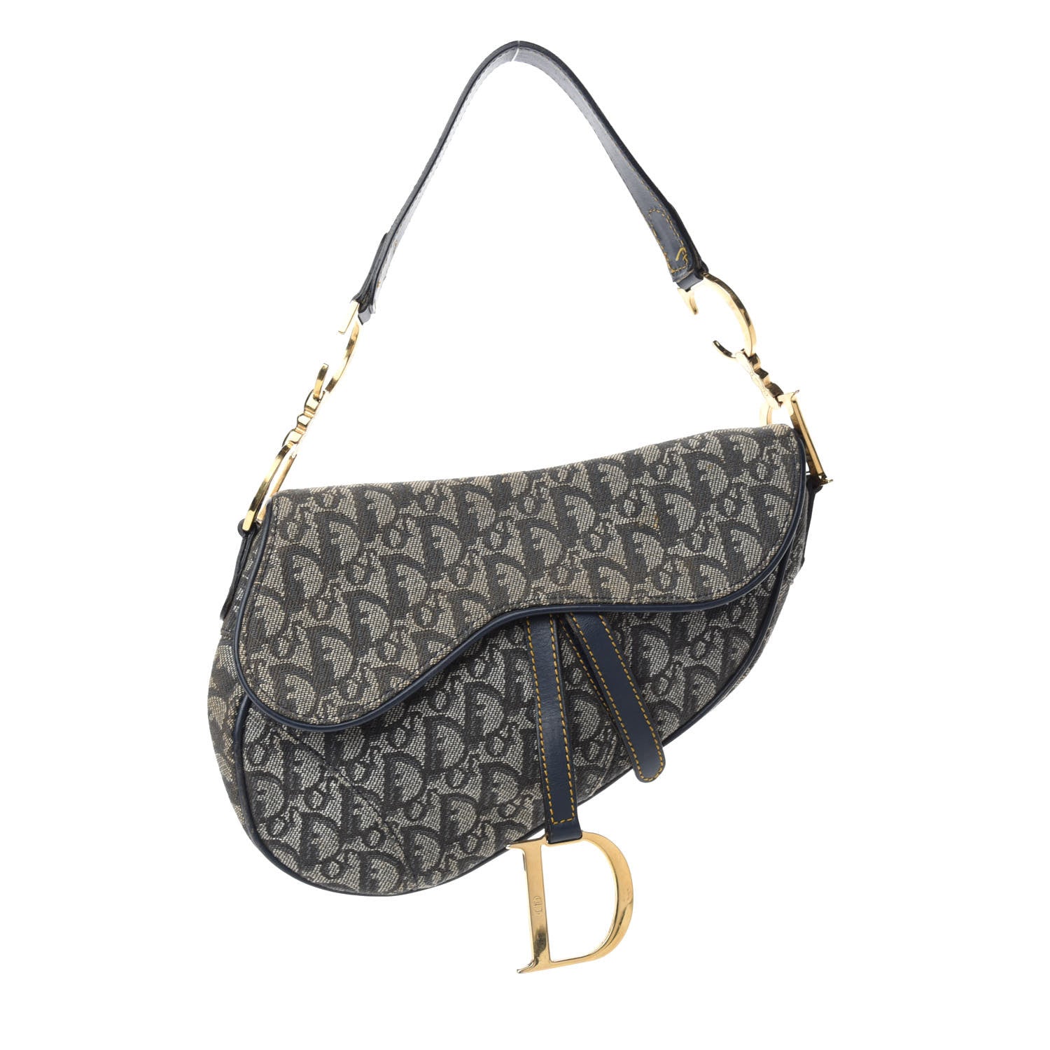 Christian Dior Monogram Saddle Bag Blue 1 of 11