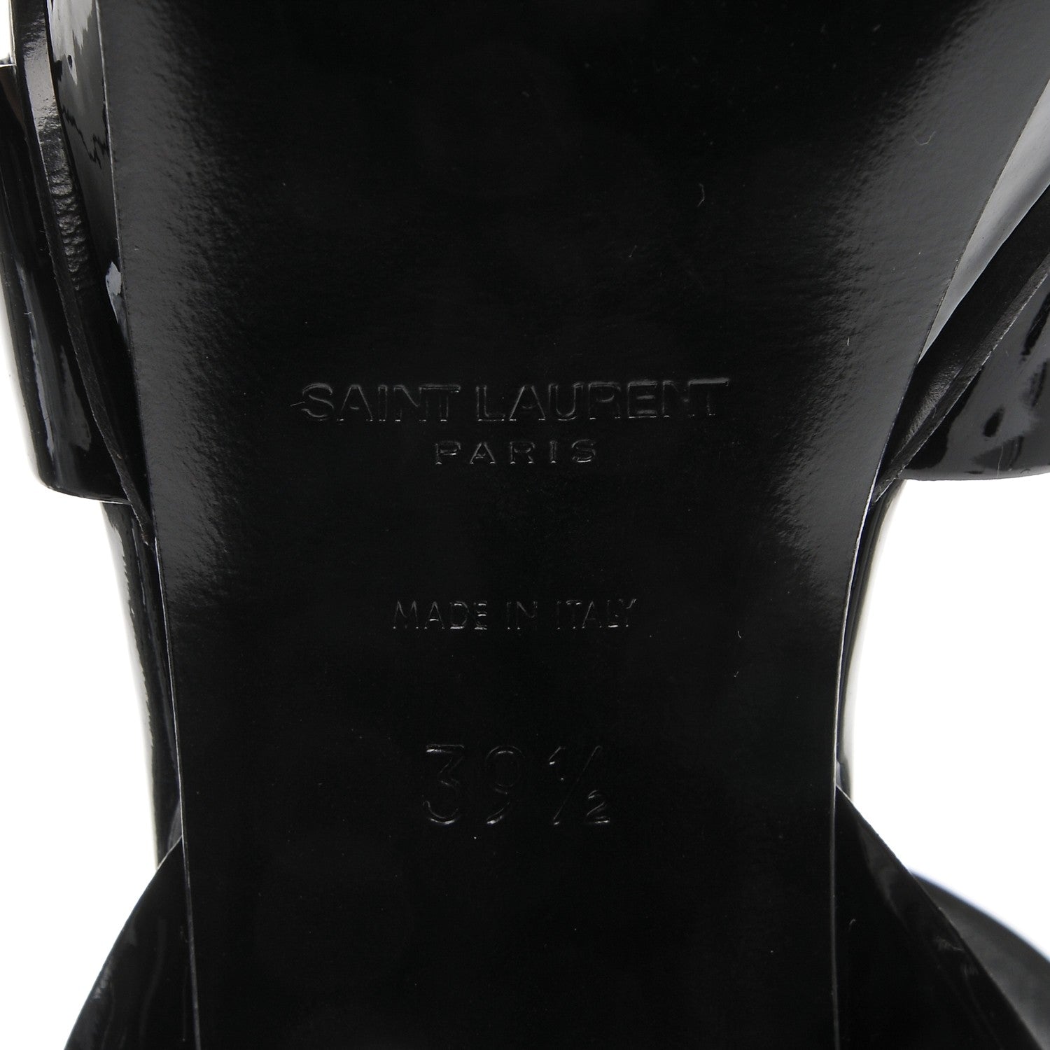 Saint Laurent Patent Tribute 75 Platform Sandals 39.5 Black 6 of 8