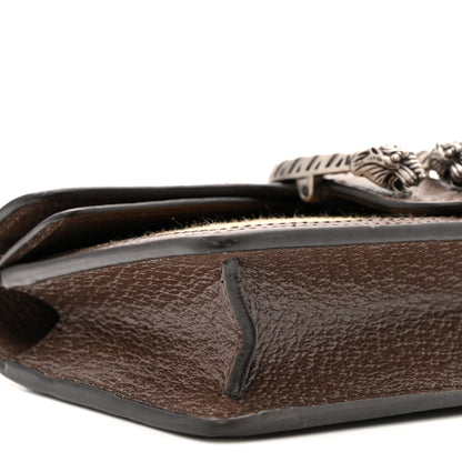Gucci Monogram Jumbo GG Textured Dollar Calfskin Super Mini Dionysus Shoulder Bag Camel Ebony New Acero 9 of 12