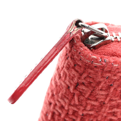 Chanel Lurex Boucle Deauville Medium Zip Around Wallet Red 8 of 10