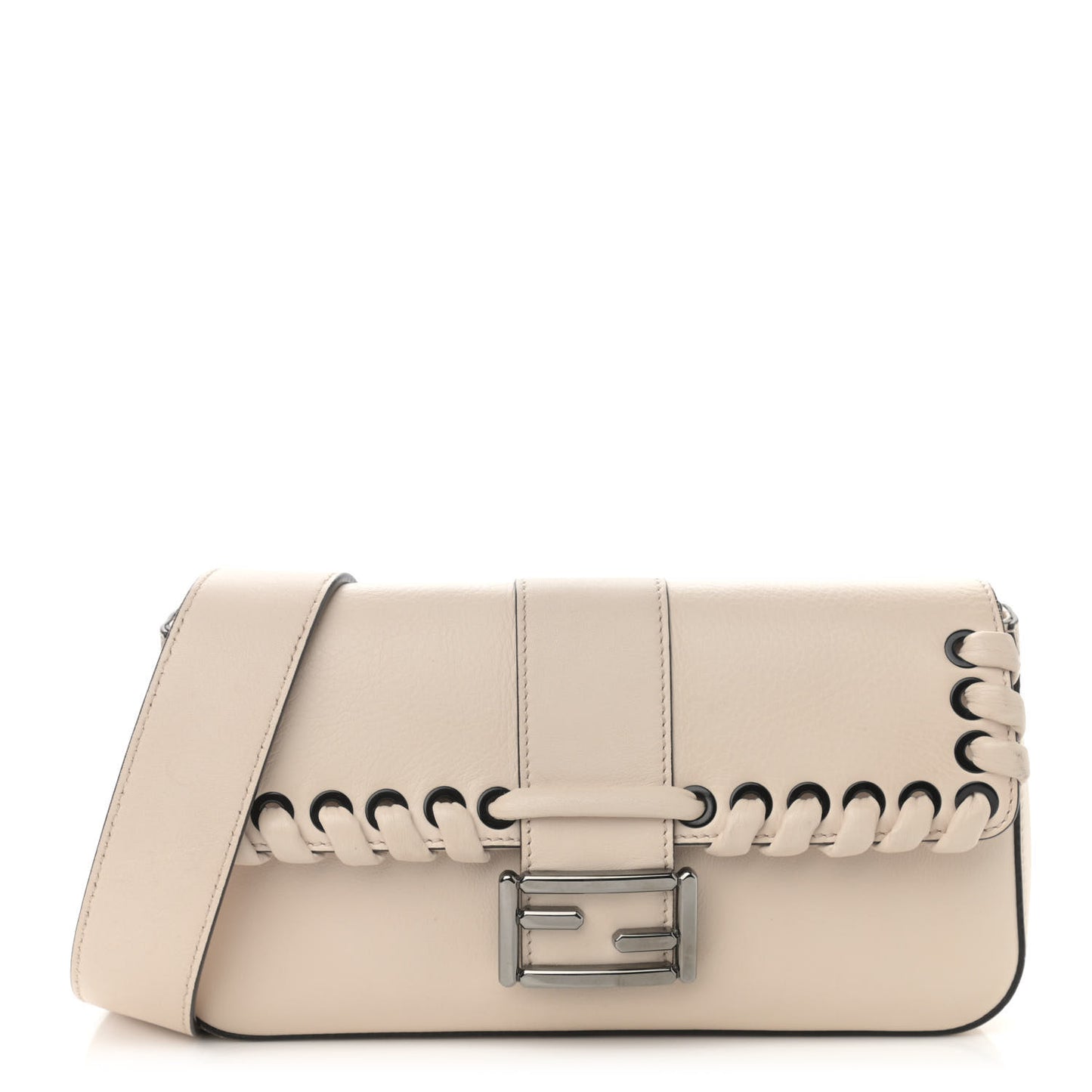 Vitello Dolce Lace Up Baguette Camelia