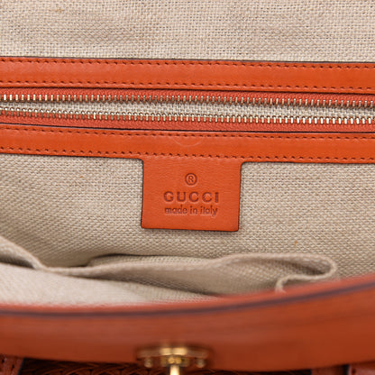 Gucci Calfskin Handmade Medium Top Handle Bag Orange 5 of 15