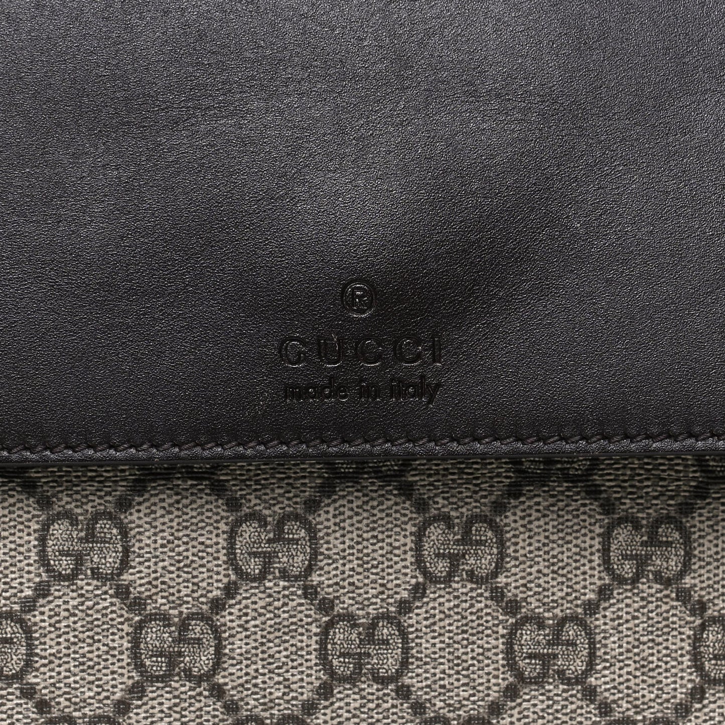 GG Supreme Monogram Selleria Calfskin Large Satchel Messenger Bag Beige Ebony Cocoa Dark Chocolate