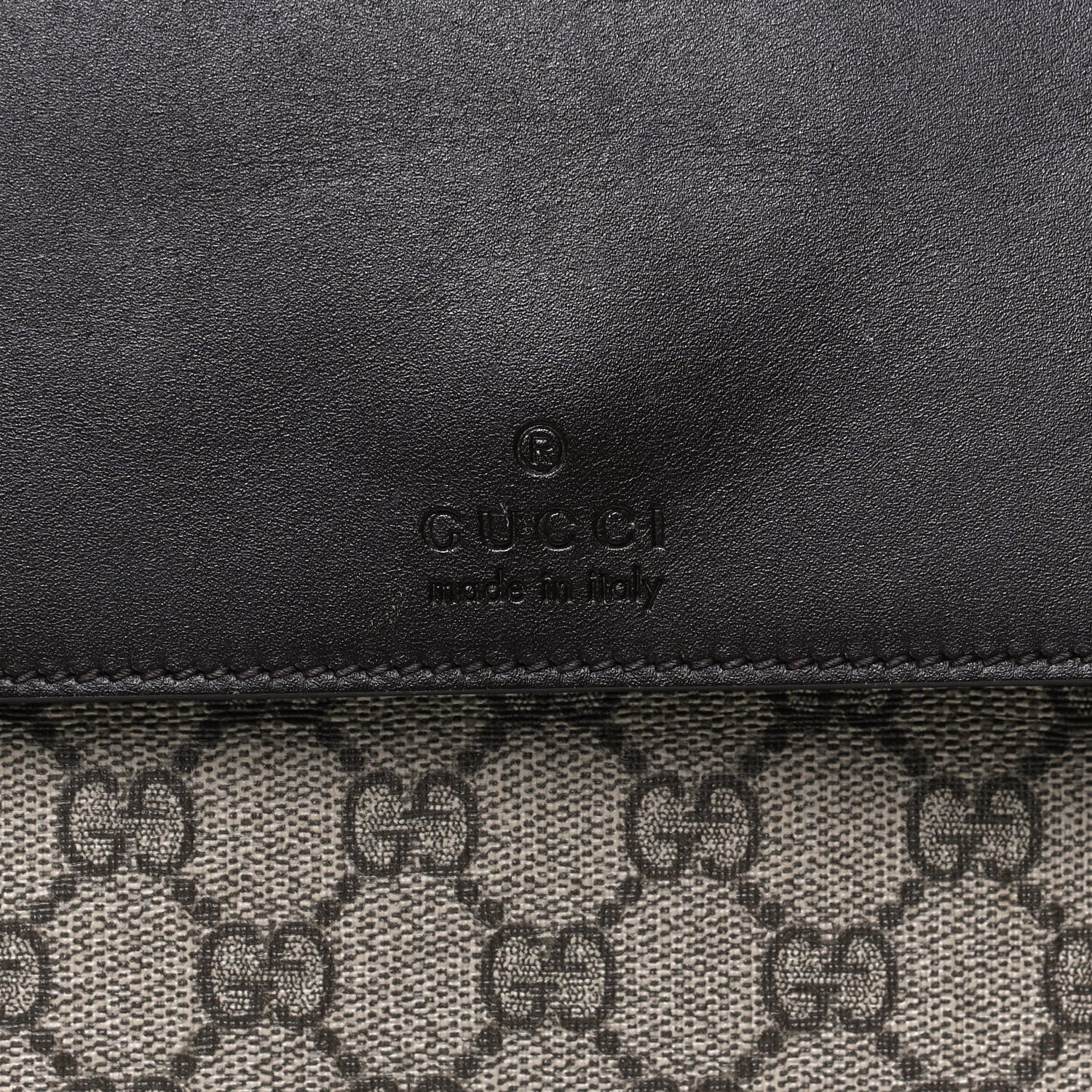 Gucci GG Supreme Monogram Selleria Calfskin Large Satchel Messenger Bag Beige Ebony Cocoa Dark Chocolate 9 of 14