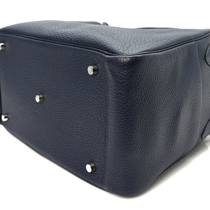 Hermes Taurillon Clemence Lindy 34 Bleu Saphir 9 of 9