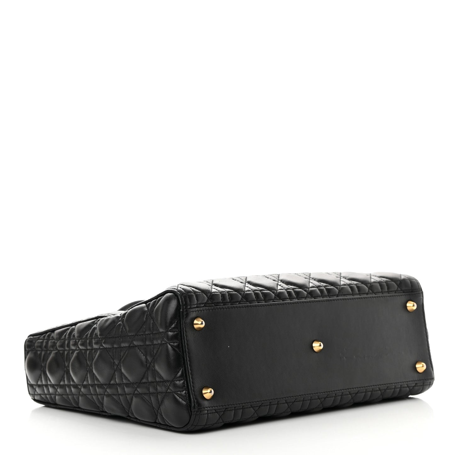 Lambskin Cannage Large Lady Dior Black