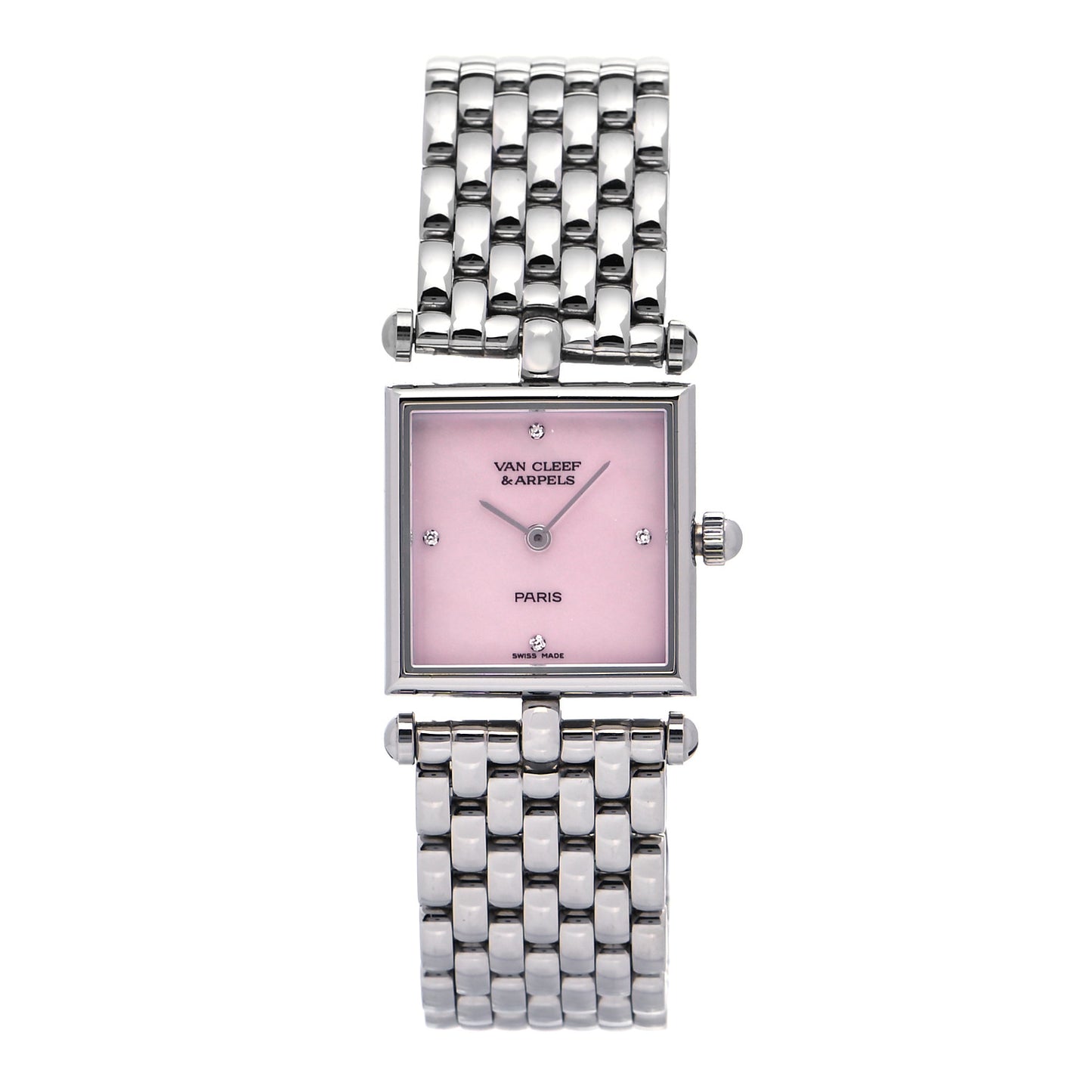Stainless Steel Diamond Pink Mother of Pearl 20mm Classique Quartz Watch