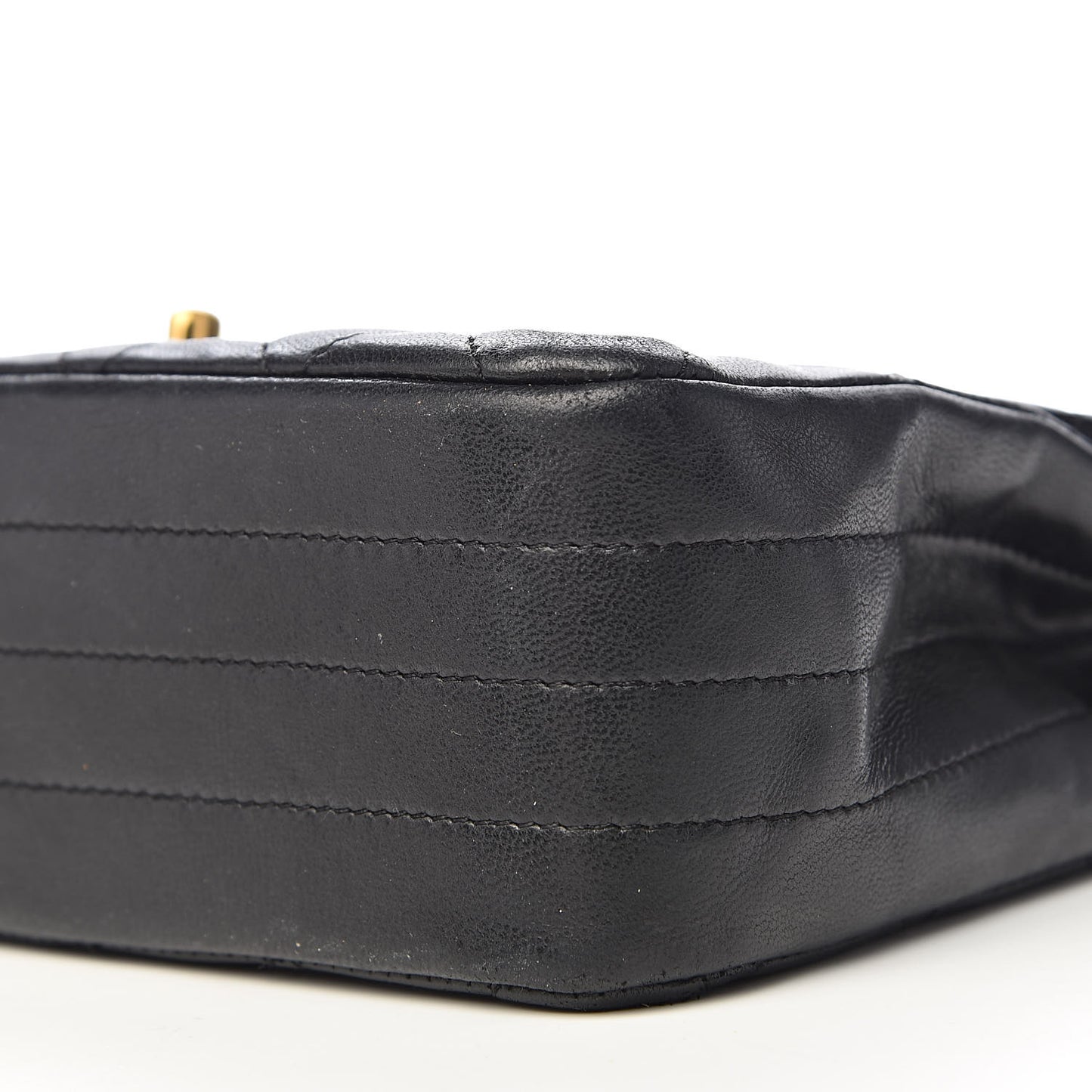 Lambskin Quilted Small Single Flap Black