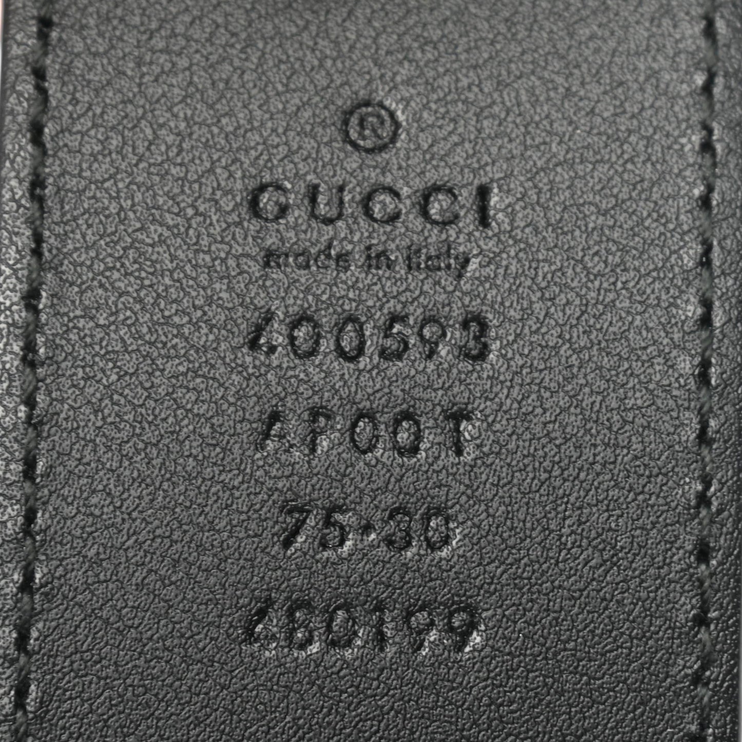 Calfskin Double G 40mm Belt 75 30 Black