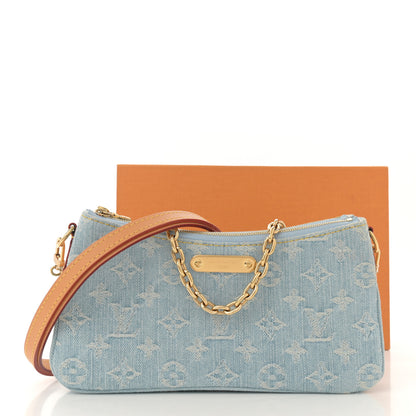 Louis Vuitton Monogram Denim Liv Pochette Sky Blue 10 of 10