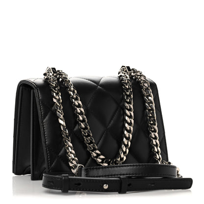 Alexander McQueen Lambskin Quilted Knuckle Shoulder Bag Black 3 of 10