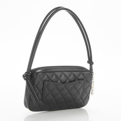 Chanel Calfskin Quilted Cambon Pochette Black White 3 of 7