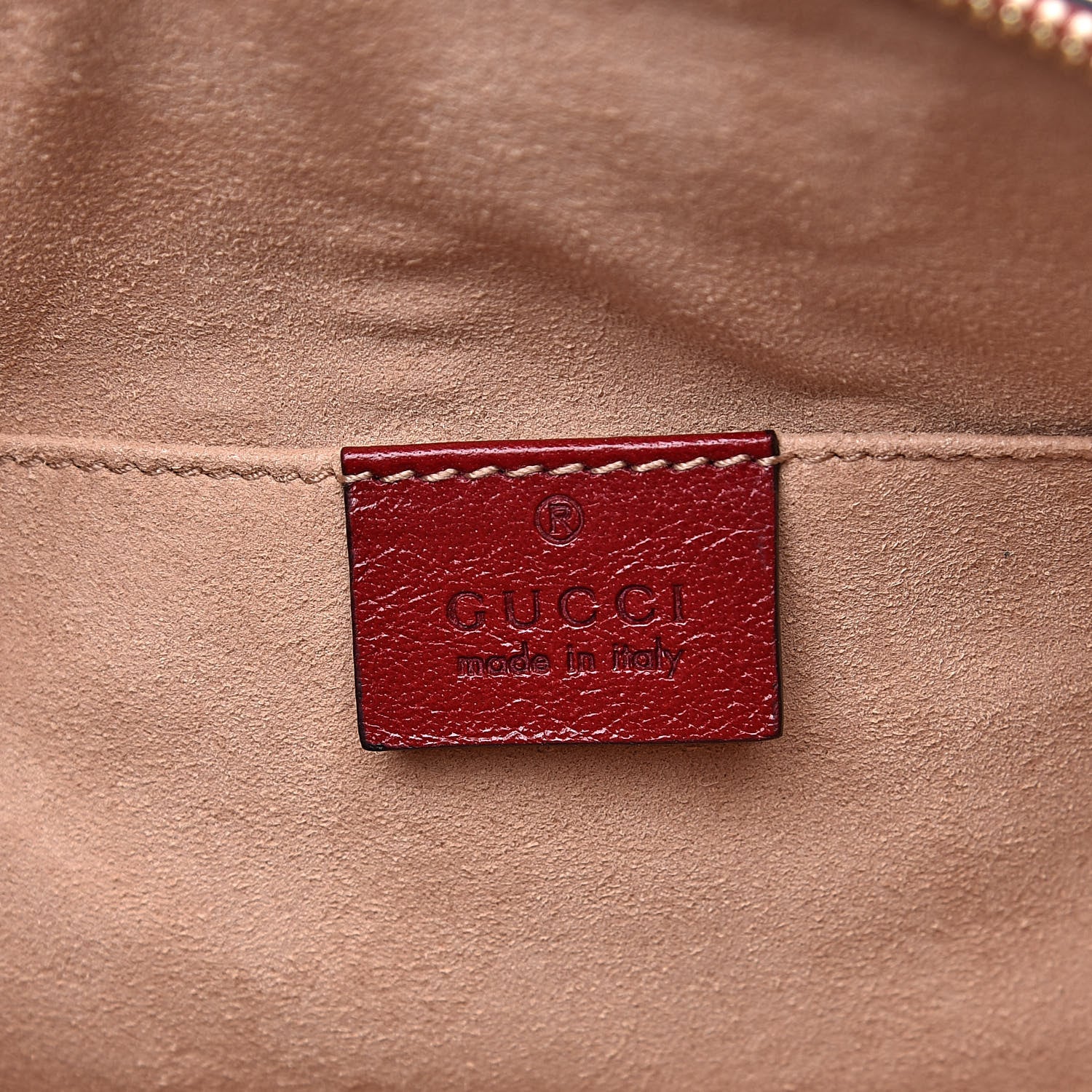 Gucci Suede Calfskin Web Small Ophidia Dome Shoulder Bag New Blue Romantic Cherry 6 of 14
