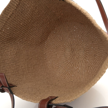 Chloe Raffia Calfskin Large Basket Tote Tan 5 of 9