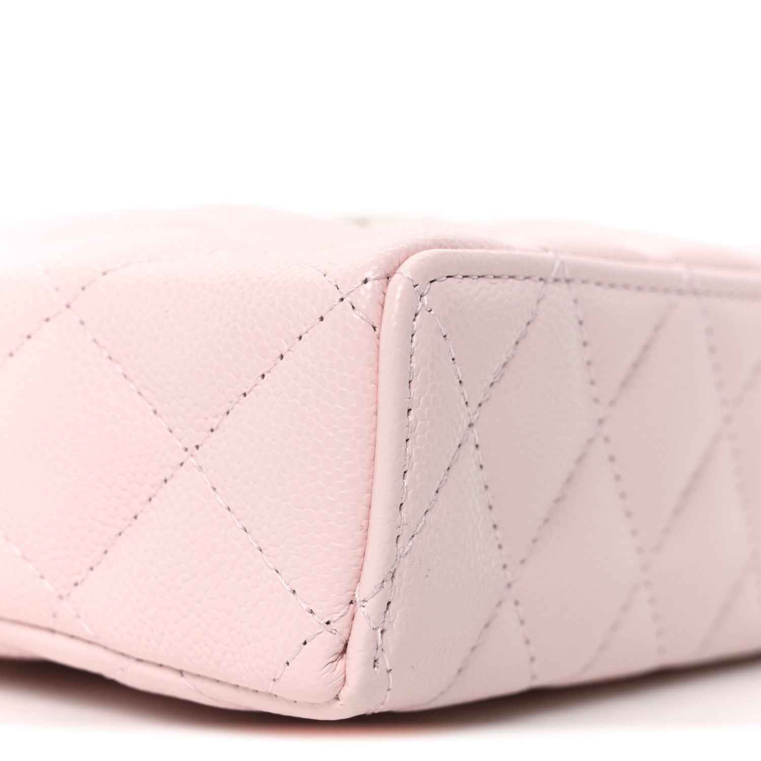 Chanel Caviar Quilted Top Handle Slim Vanity With Chain Light Pink 10 of 11