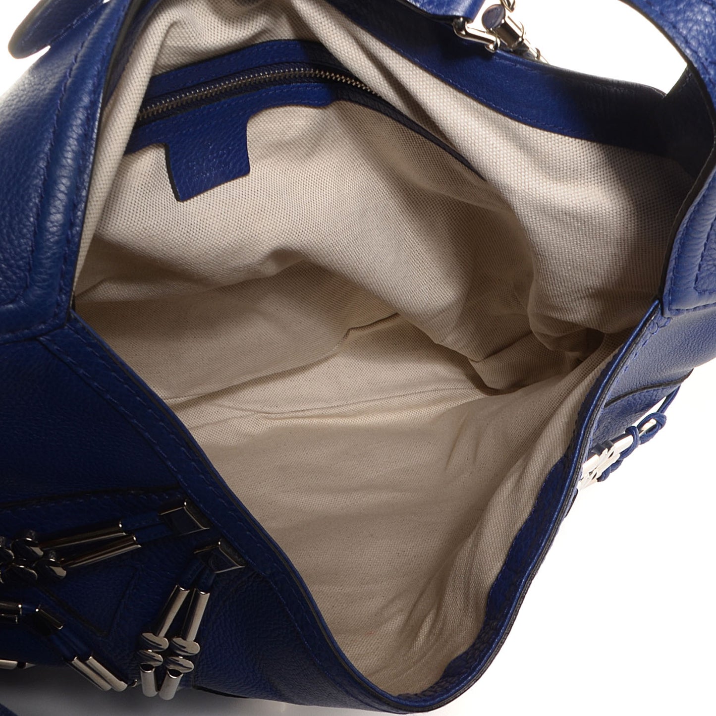 Calfskin Embellished Large New Jackie Hobo Blue
