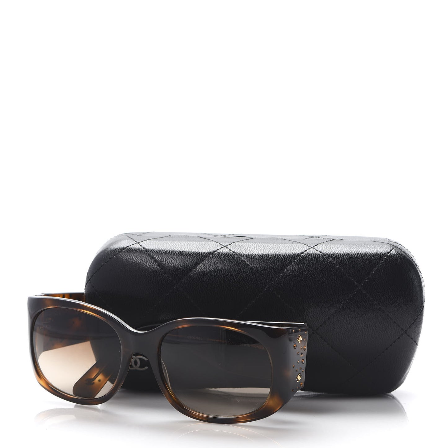 Acetate Swarovski Crystal CC Sunglasses 5134-B Tortoise