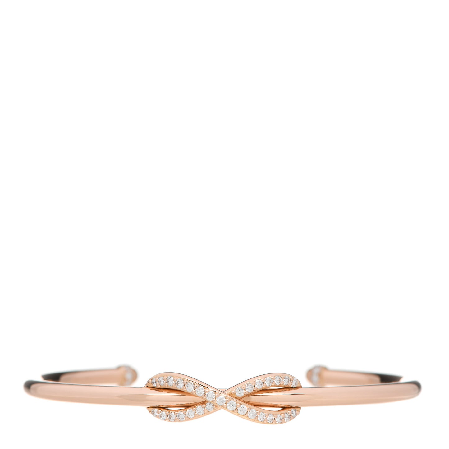 18K Rose Gold Diamond Infinity Cuff Bracelet