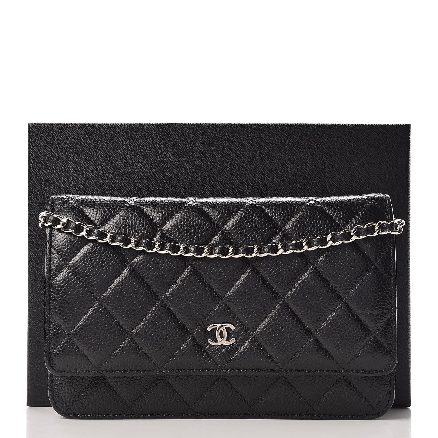 Chanel Caviar Quilted Wallet On Chain WOC Black 9 of 9