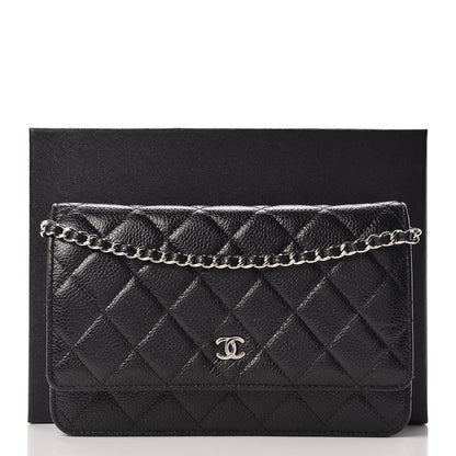 Chanel Caviar Quilted Wallet On Chain WOC Black 9 of 9