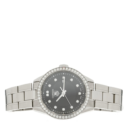 Tag Heuer Stainless Steel Diamond Bezel 28mm Carrera Lady Quartz Watch Black WV1412 2 of 4
